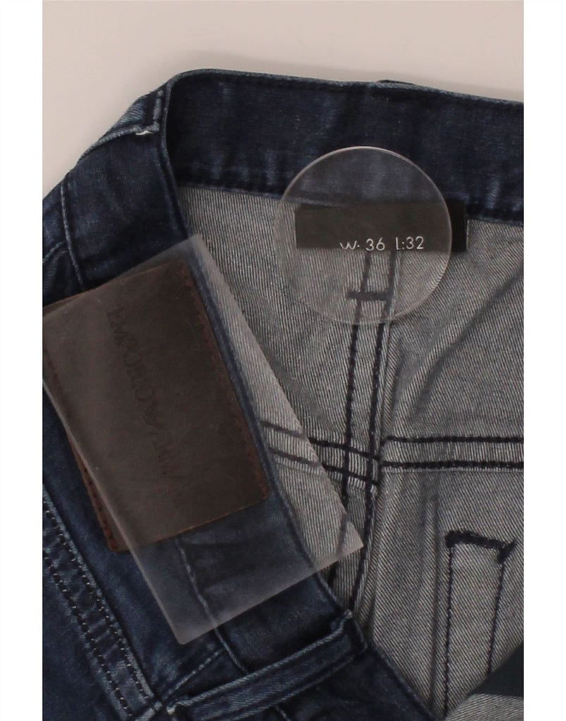 EMPORIO ARMANI Mens Straight Jeans W36 L32 Navy Blue Cotton Vintage Emporio Armani and Second-Hand Emporio Armani from Messina Hembry 
