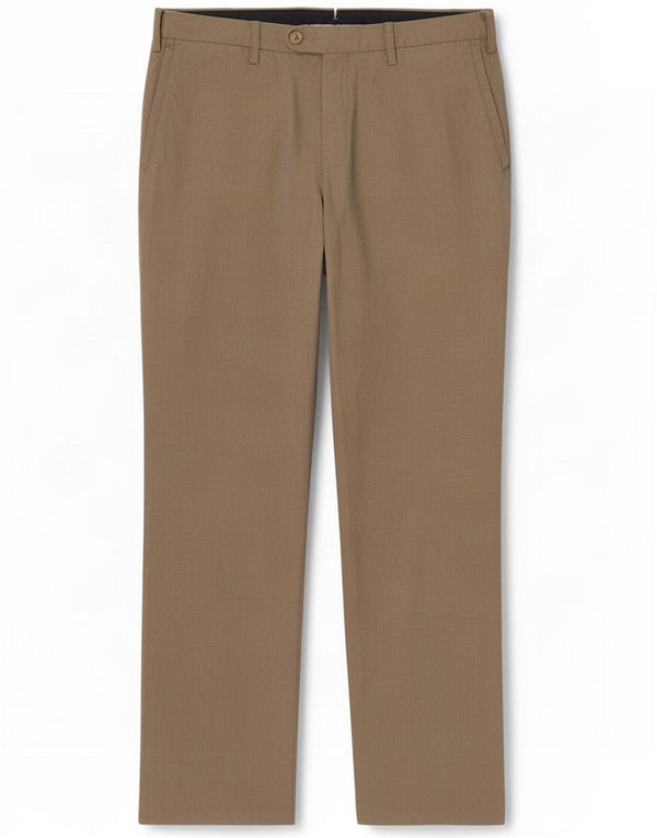 Massimo Dutti Mens Straight Chino Trousers EU 42 Large W32 L31 Beige Cotton