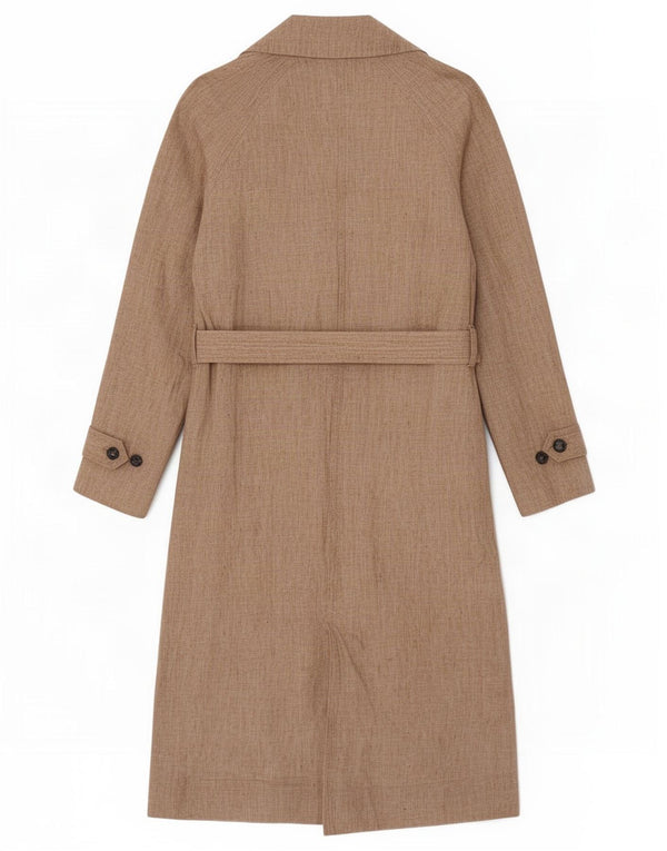 Massimo Dutti Womens Trench Coat UK 10 Small Beige