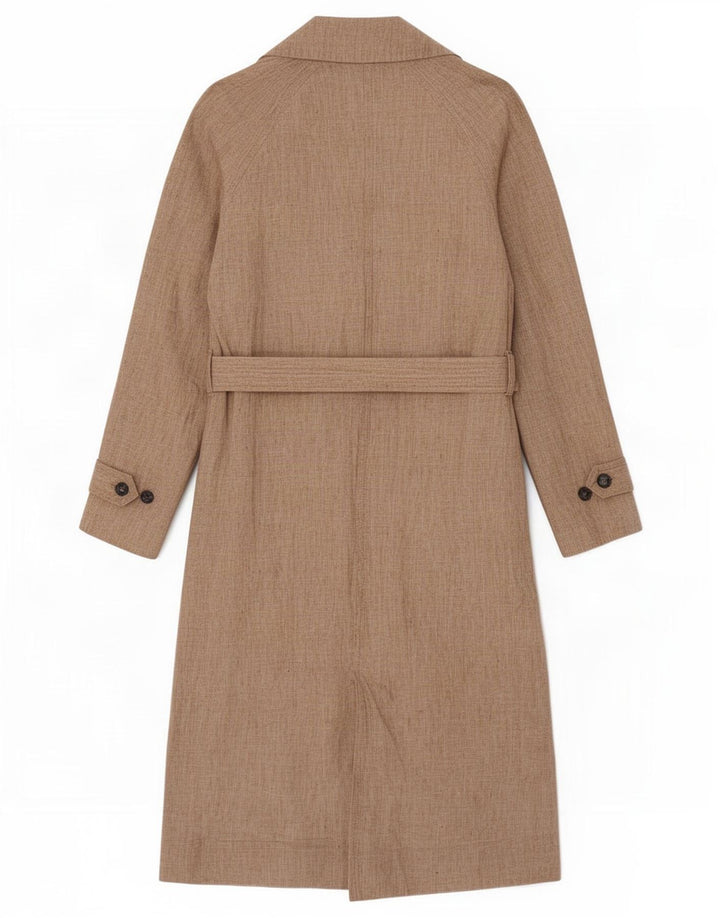 Massimo Dutti Womens Trench Coat UK 10 Small Beige
