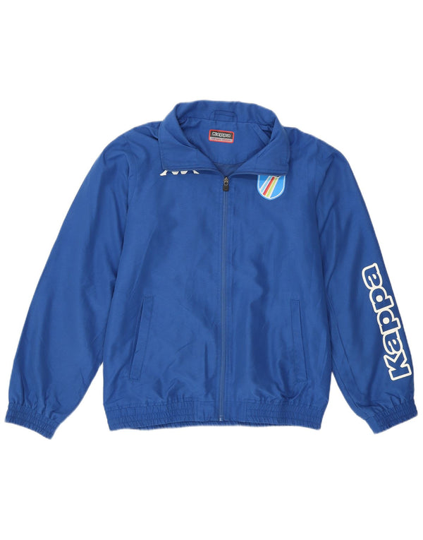 Kappa Boys Graphic Tracksuit Top Jacket 13-14 Years Blue Polyester