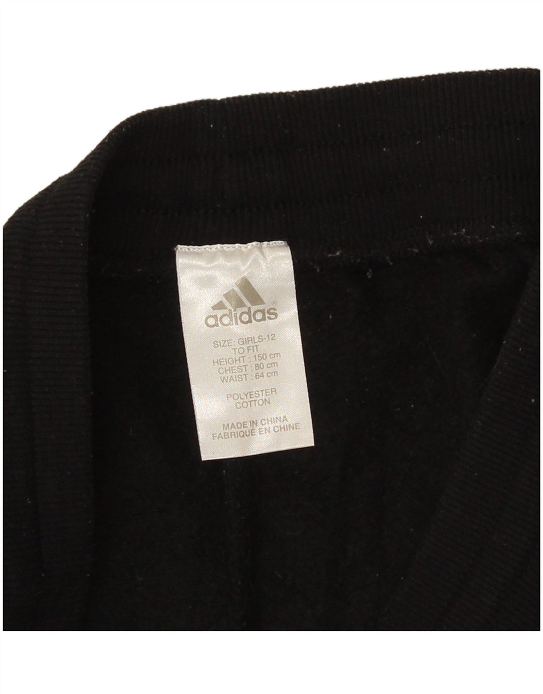 Adidas Girls Tracksuit Trousers 11-12 Years  Black Polyester