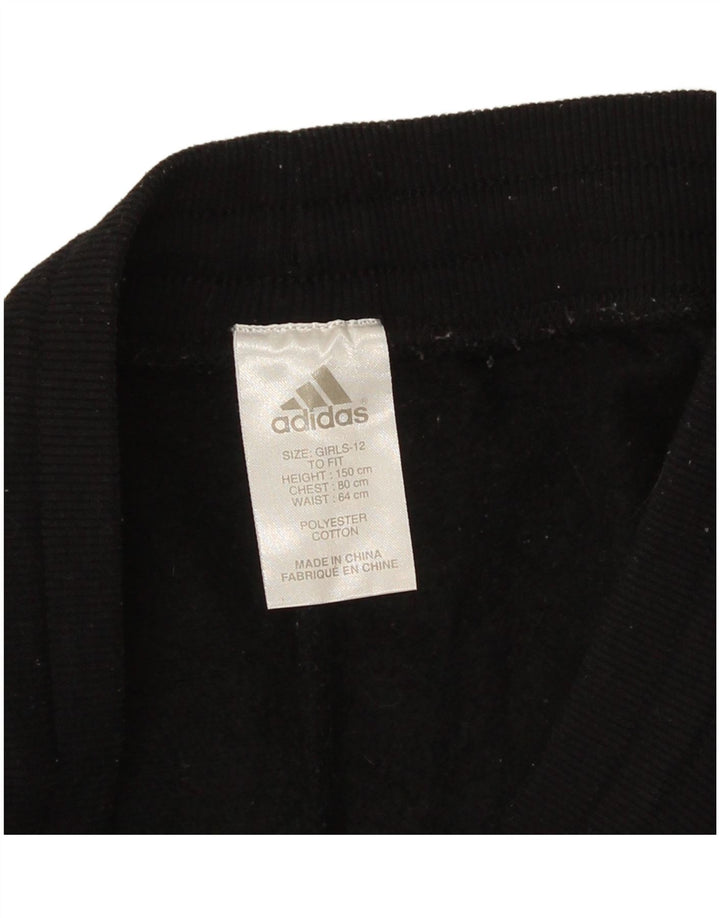 Adidas Girls Tracksuit Trousers 11-12 Years  Black Polyester