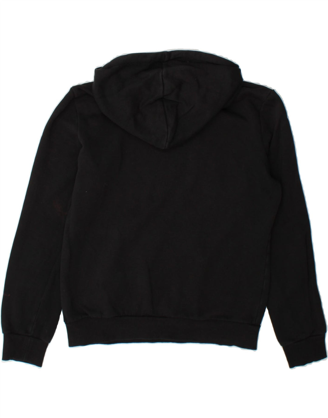 PUMA Womens Graphic Hoodie Jumper UK 10 Small Black Polyester Vintage Puma and Second-Hand Puma from Messina Hembry 