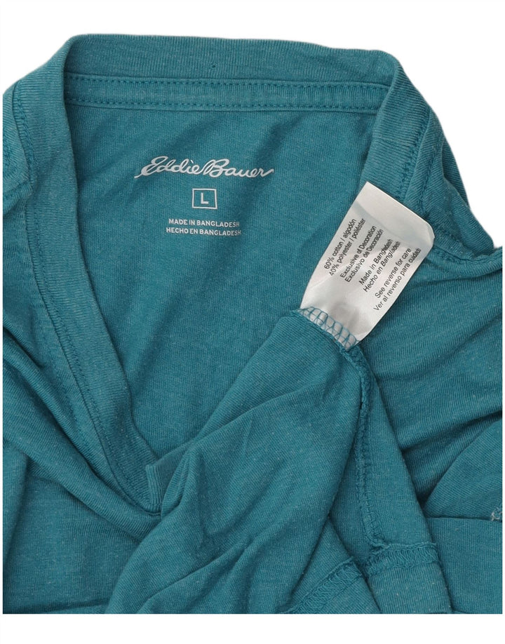EDDIE BAUER Mens T-Shirt Top Large Blue Cotton