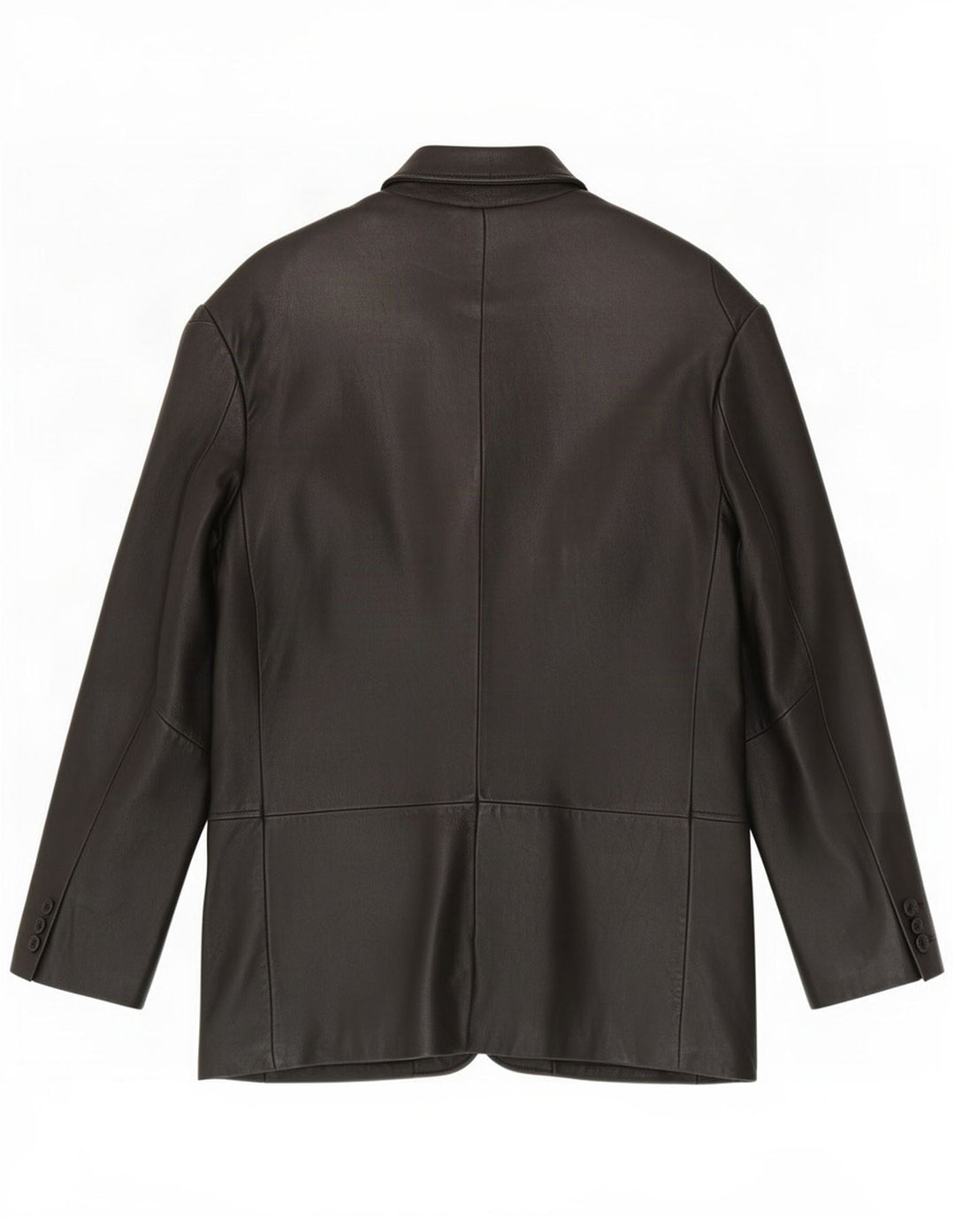 Kartel Mens 3 Button Leather Blazer Jacket UK 40 Large Black