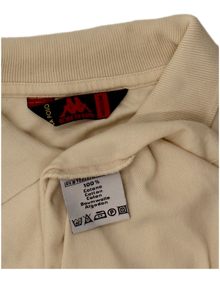 Kappa Mens Polo Shirt Medium Beige Cotton