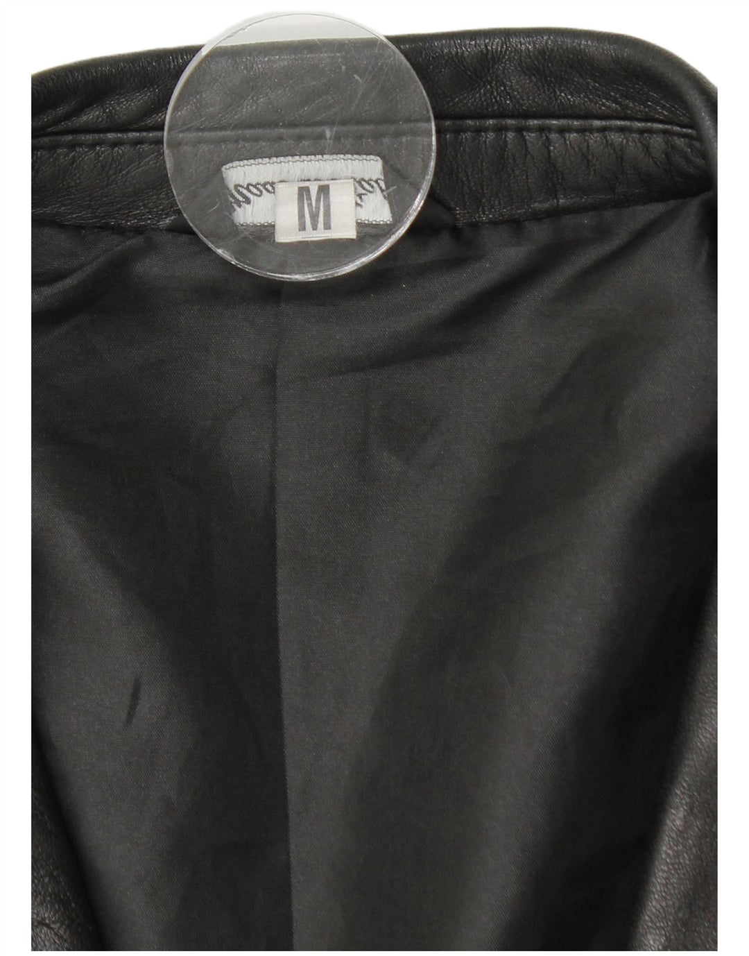 Vintage Mens 2 Button Leather Blazer Jacket UK 38 Medium Black Leather