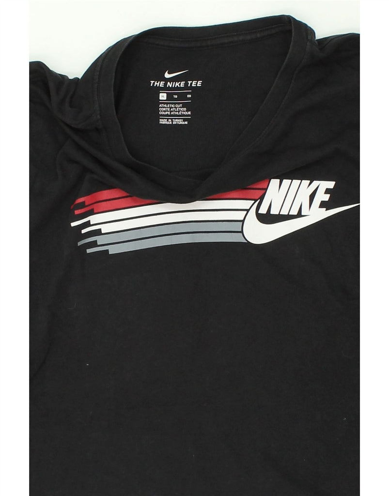 NIKE Mens Athletic Cut Graphic T-Shirt Top XL Black | Vintage Nike | Thrift | Second-Hand Nike | Used Clothing | Messina Hembry 