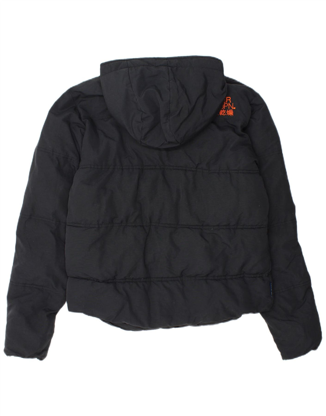 Superdry Mens Hooded Padded Jacket UK 40 Large Navy Blue Nylon