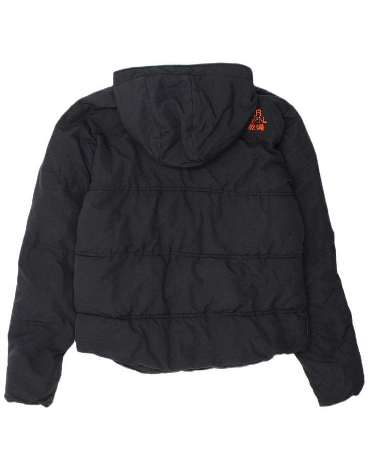 Superdry Mens Hooded Padded Jacket UK 40 Large Navy Blue Nylon