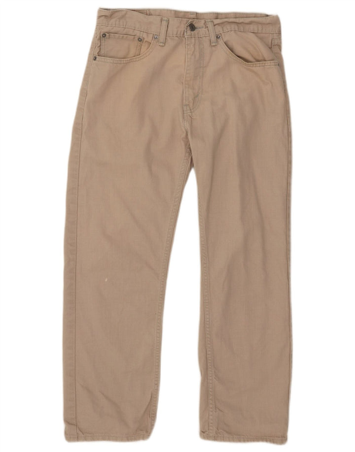 Levi's Mens 505 Straight Jeans W33 L26 Beige Cotton
