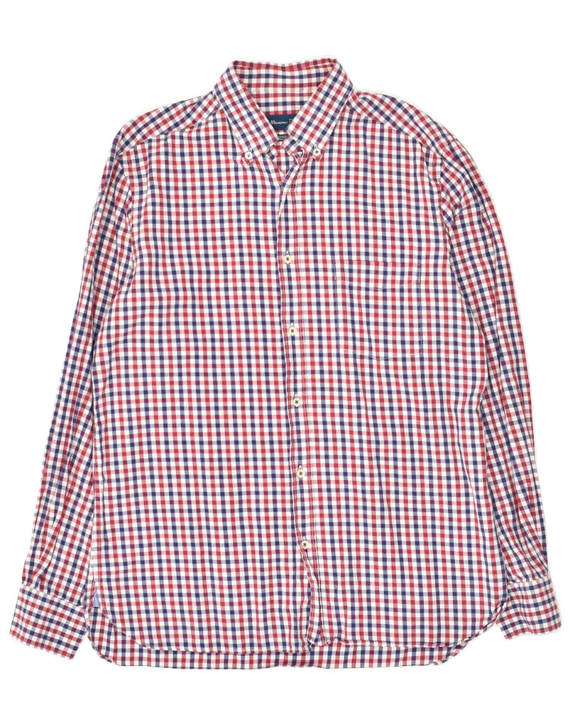 MASSIMO DUTTI Mens Casual Fit Shirt Medium Red Gingham | Vintage Massimo Dutti | Thrift | Second-Hand Massimo Dutti | Used Clothing | Messina Hembry 