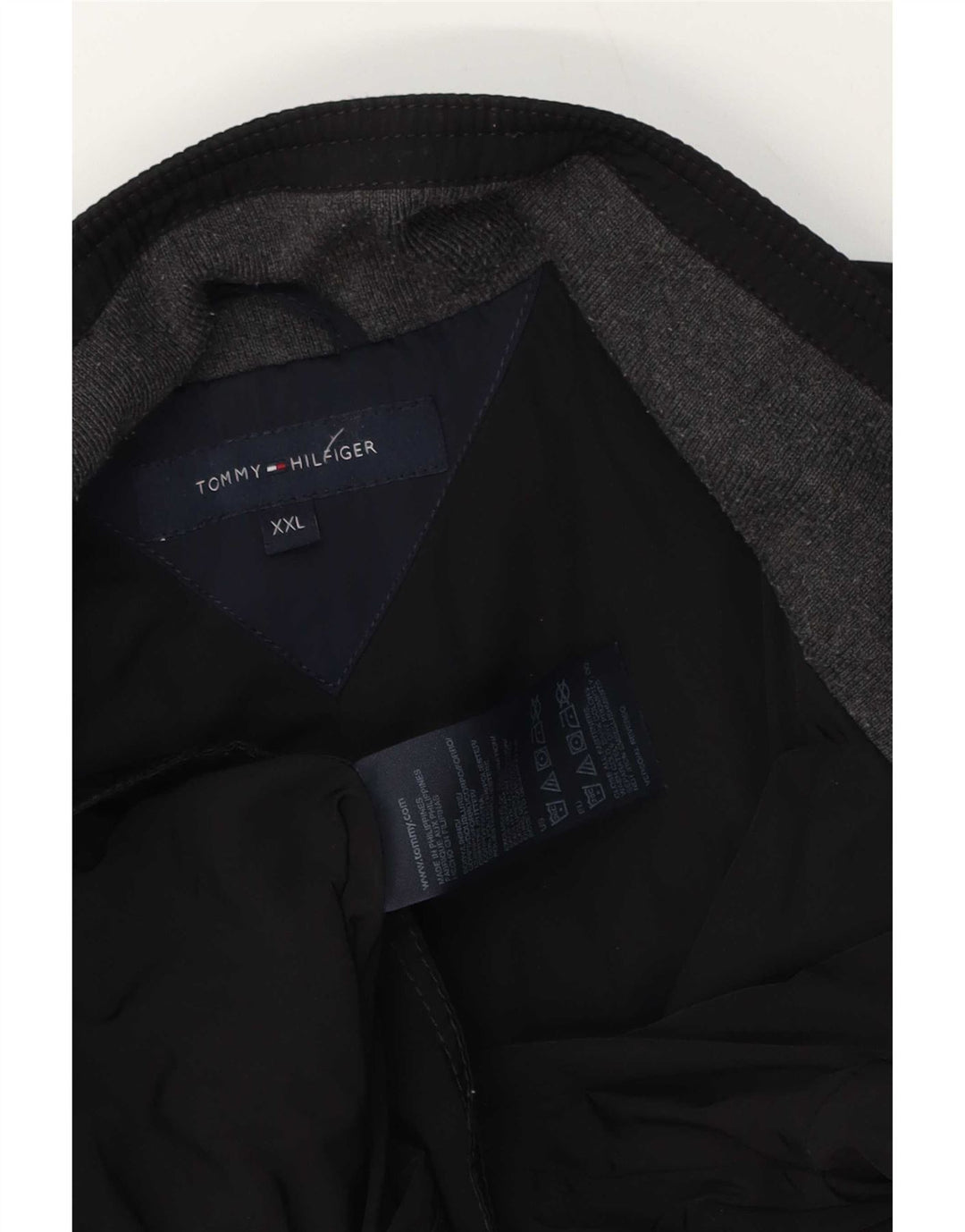 Tommy Hilfiger Mens Utility Jacket UK 44 2XL Black Polyester
