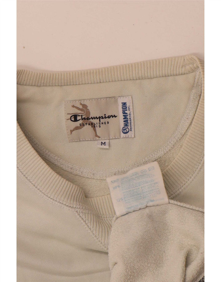 Champion Mens Sweatshirt Jumper Medium White Cotton