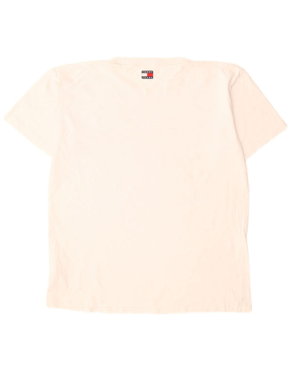 Tommy Hilfiger Mens Graphic T-Shirt Top Medium White Cotton