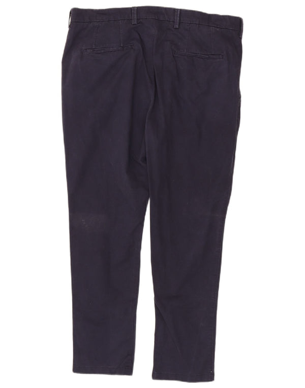Marks & Spencer Mens Skinny Chino Trousers W34 L27 Navy Blue Cotton
