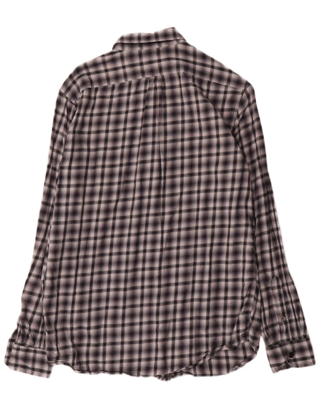 Diesel Mens Shirt Medium Black Check Cotton