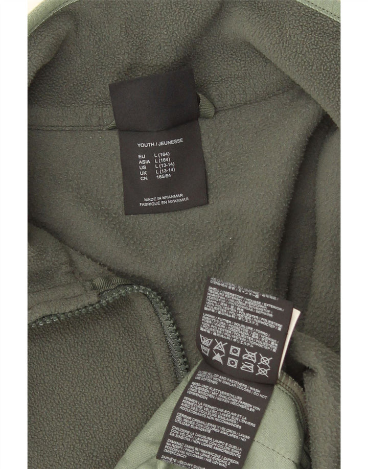 Jack Wolfskin Girls Fleece Jacket 13-14 Years Large Khaki Polyester