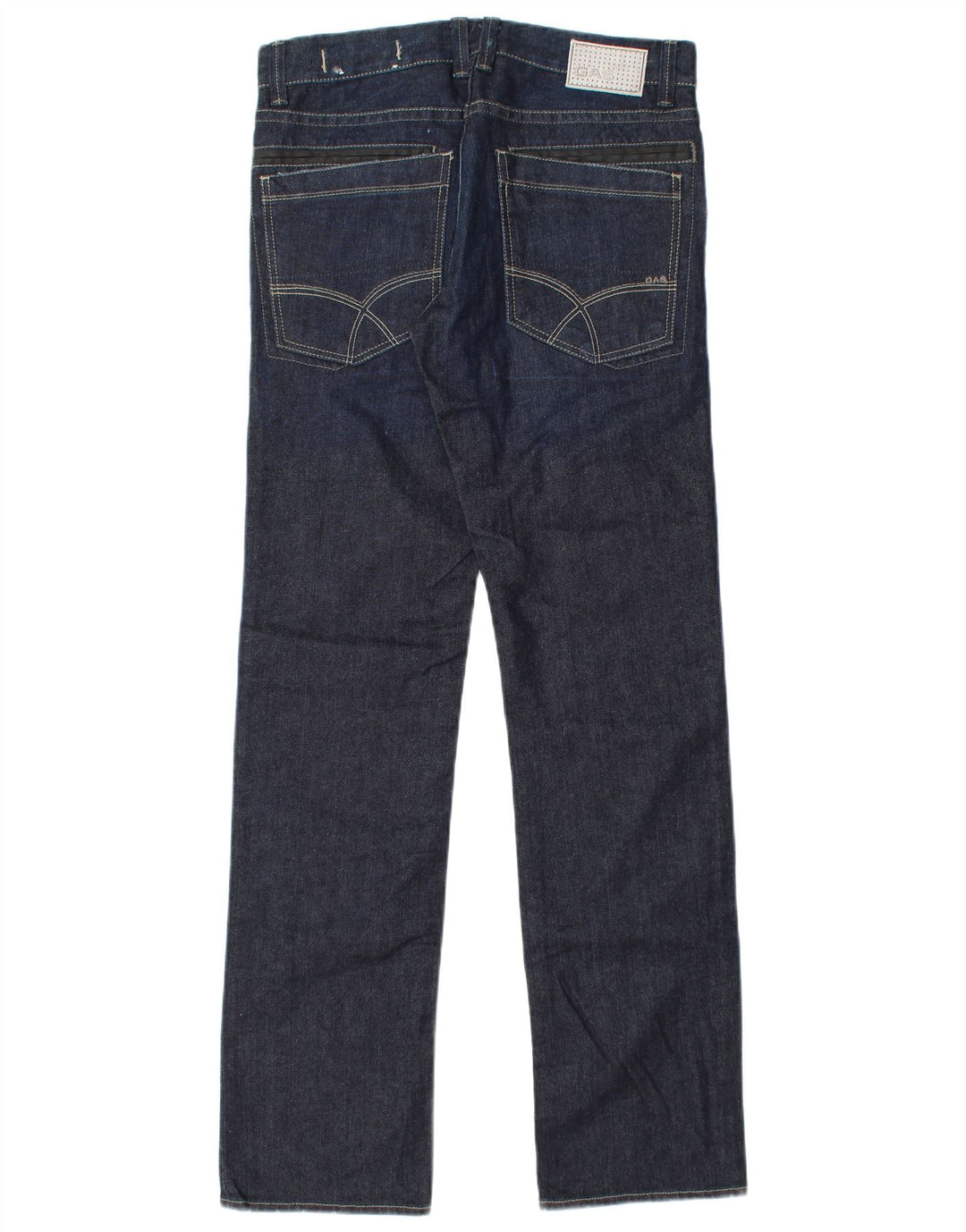 Gas Mens Straight Jeans W28 L33 Navy Blue Cotton