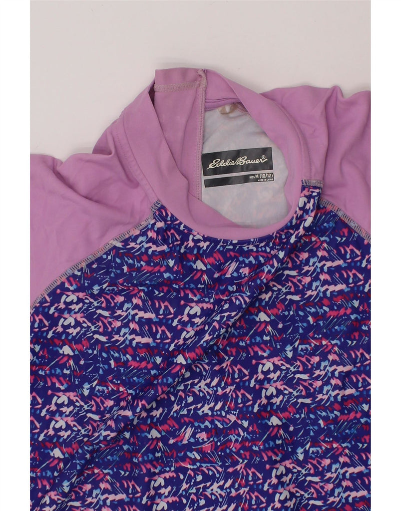 EDDIE BAUER Girls T-Shirt Top 10-11 Years Medium  Blue Beach Vintage Eddie Bauer and Second-Hand Eddie Bauer from Messina Hembry 