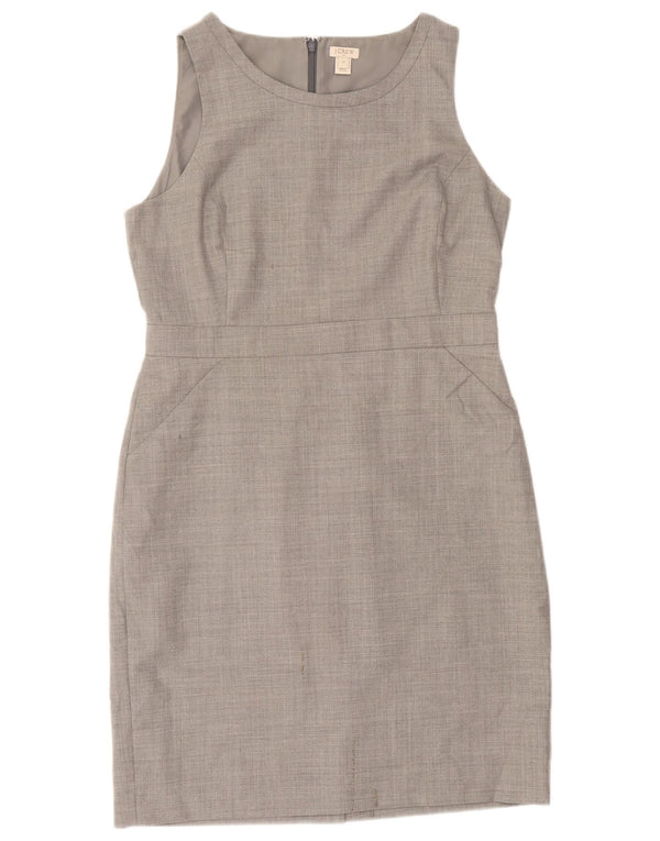 J. Crew Womens Sleeveless Sheath Dress US 14 XL Grey Wool