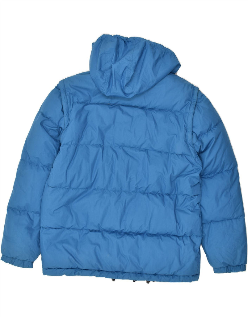 SERGIO TACCHINI Mens Hooded Padded Jacket UK 38 Medium Blue Cotton | Vintage Sergio Tacchini | Thrift | Second-Hand Sergio Tacchini | Used Clothing | Messina Hembry 