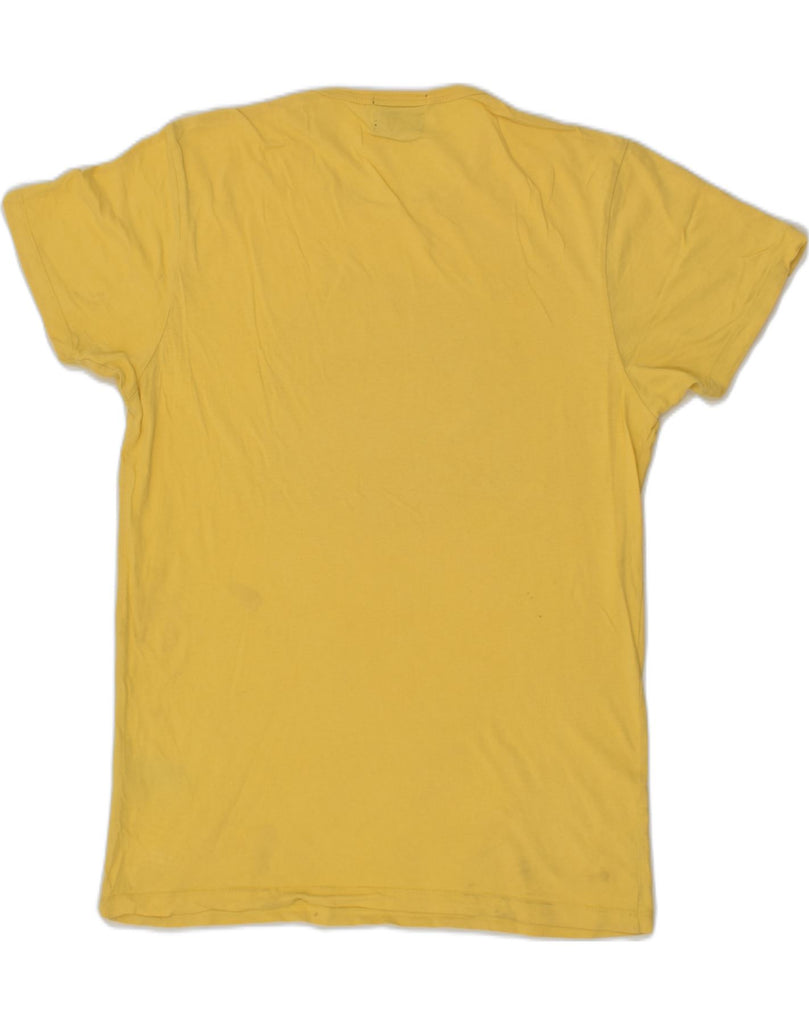 JACK & JONES Womens Graphic T-Shirt Top UK 14 Large Yellow Cotton | Vintage Jack & Jones | Thrift | Second-Hand Jack & Jones | Used Clothing | Messina Hembry 