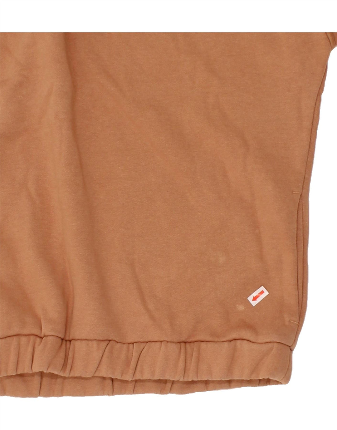 ELLESSE Girls Graphic Zip Neck Jumper Sweater 10-11 Years Brown Cotton Vintage Ellesse and Second-Hand Ellesse from Messina Hembry 