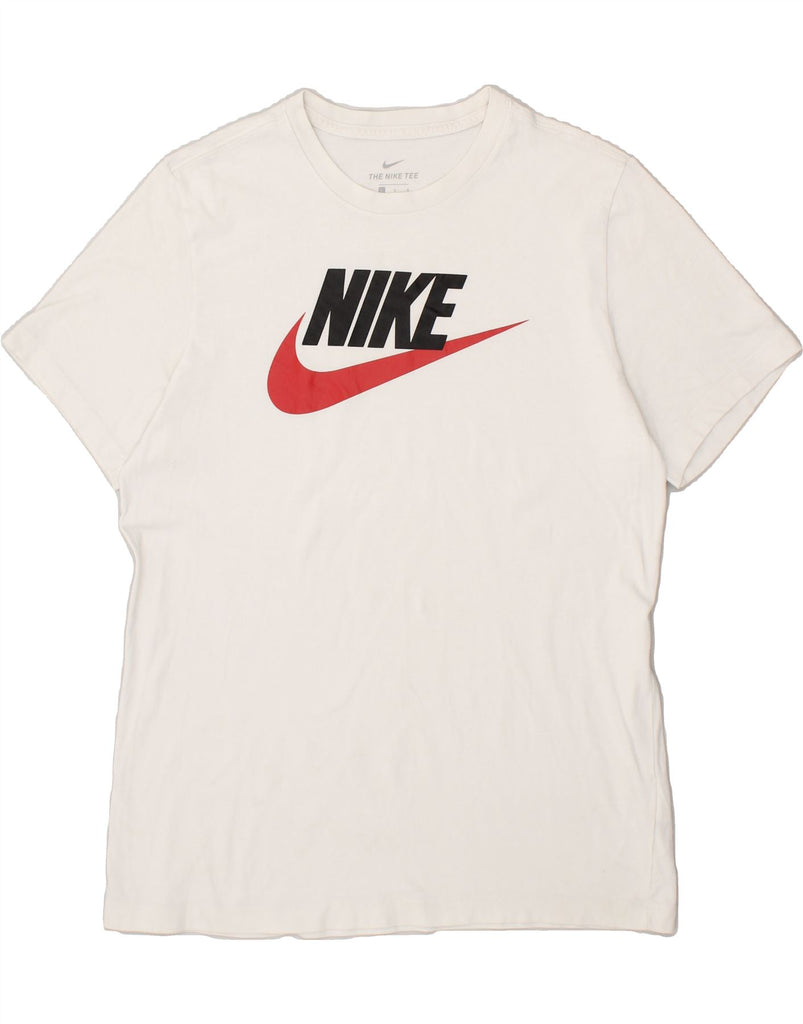 NIKE Mens Graphic T-Shirt Top Large White Cotton | Vintage Nike | Thrift | Second-Hand Nike | Used Clothing | Messina Hembry 