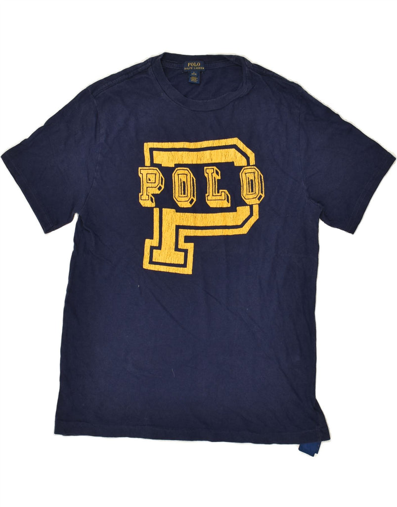 POLO RALPH LAUREN Boys Graphic T-Shirt Top 14-15 Years Large Navy Blue | Vintage Polo Ralph Lauren | Thrift | Second-Hand Polo Ralph Lauren | Used Clothing | Messina Hembry 