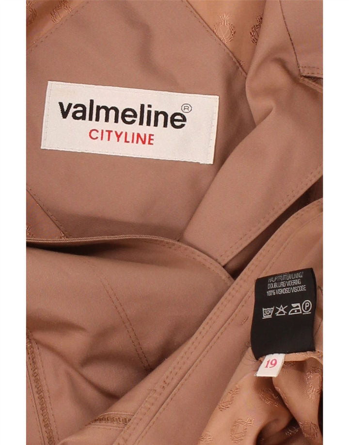 VALMELINE Womens Overcoat UK 12 Medium Beige Polyester Vintage Valmeline and Second-Hand Valmeline from Messina Hembry 