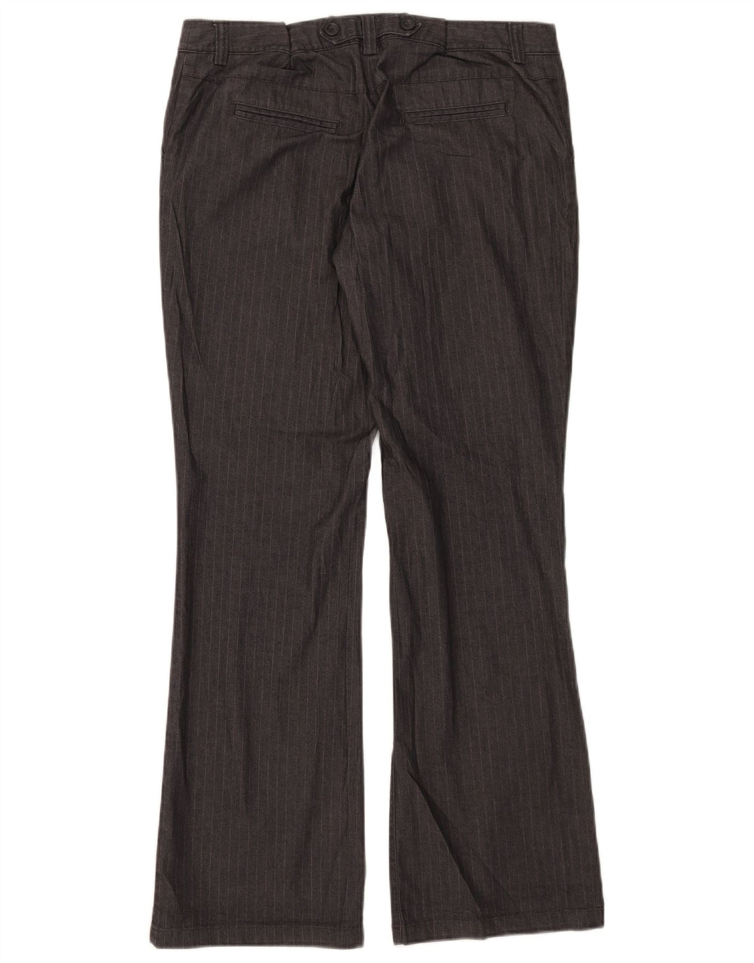Marks & Spencer Womens Autograph Chino Trousers W31 L30 Grey Pinstripe