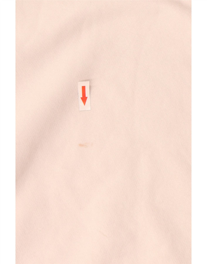 Nike Womens Sweatshirt Jumper UK 14 Medium Beige Colourblock Cotton