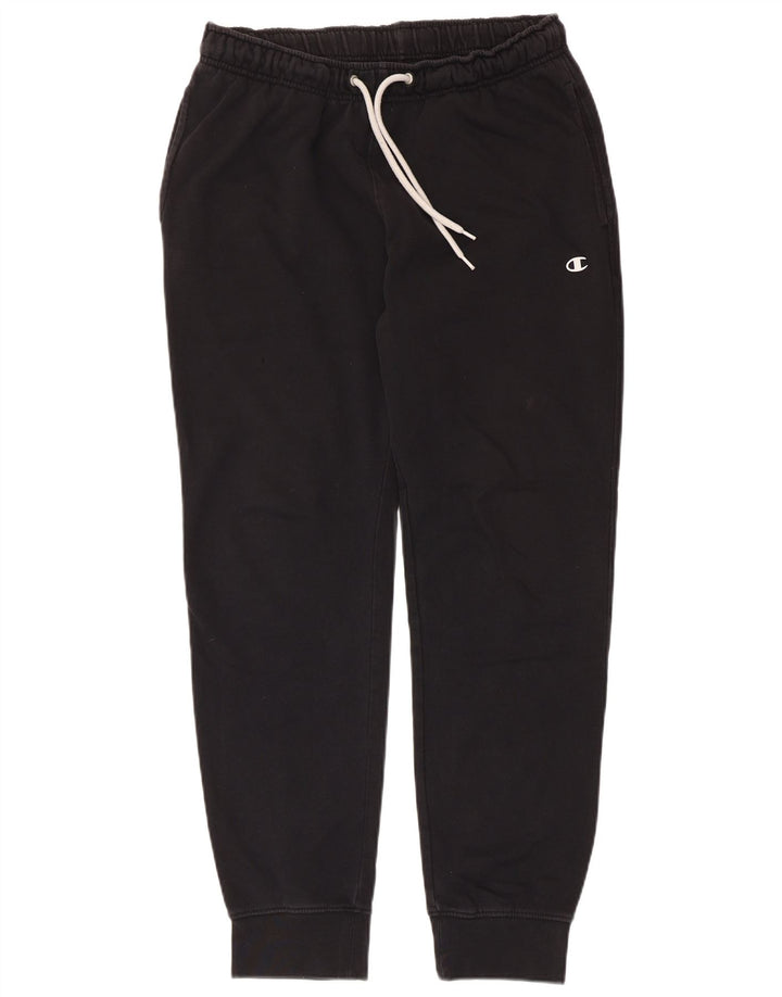 Champion Mens Tracksuit Trousers Joggers Medium  Black Cotton