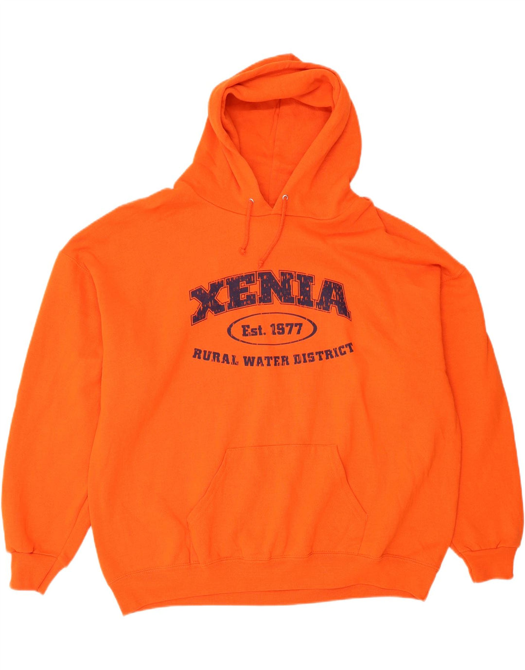 Lee Mens Graphic Hoodie Jumper XL Orange Cotton
