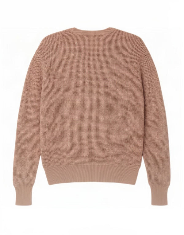 All Saints Mens Crew Neck Jumper Sweater Small Pink Cotton