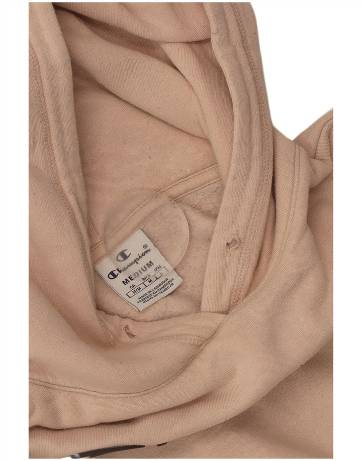 CHAMPION Womens Graphic Hoodie Jumper UK 12 Medium Pink