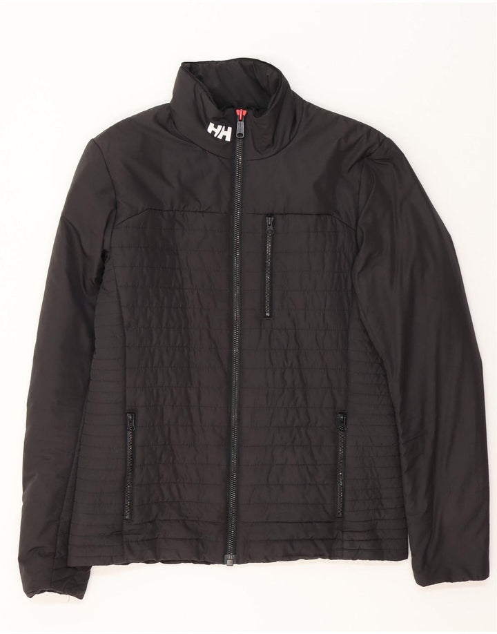 Helly Hansen Mens Graphic Padded Jacket UK 38 Medium Black Polyester