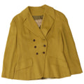 Trussardi Womens 3/4 Sleeve Blazer Jacket IT 42 Medium Yellow