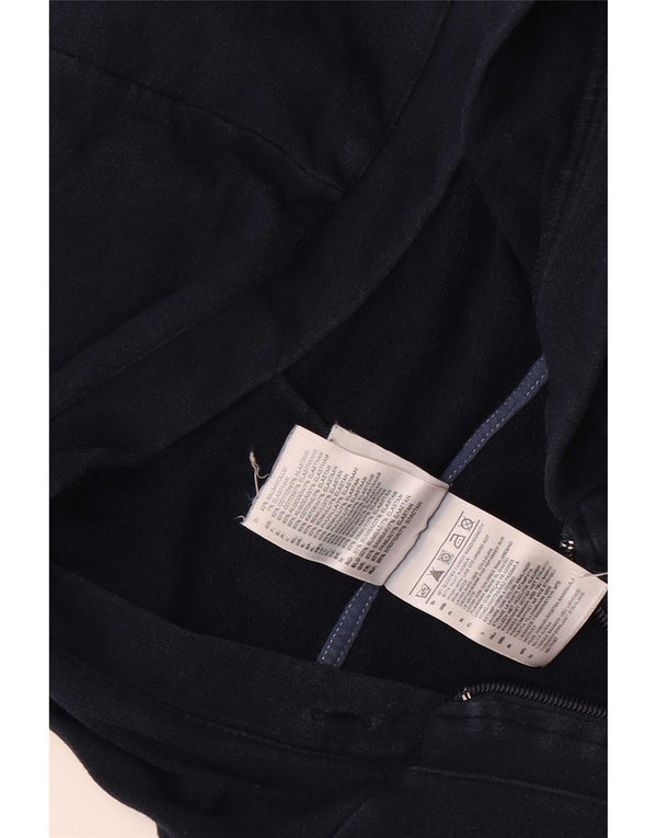 Adidas Mens Zip Hoodie Sweater UK 36/38 Small Navy Blue Cotton