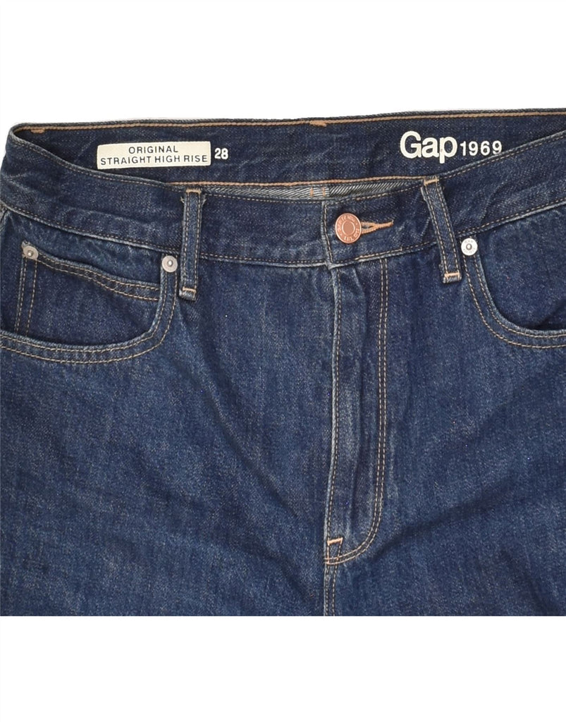 GAP Womens High Rise Straight Jeans W28 L31 Blue Cotton Vintage Gap and Second-Hand Gap from Messina Hembry 