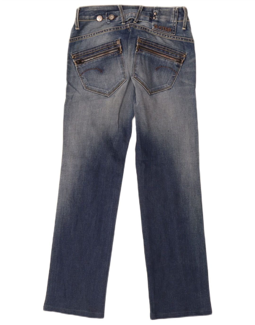 G-Star Womens Straight Jeans W24 L28 Blue Cotton