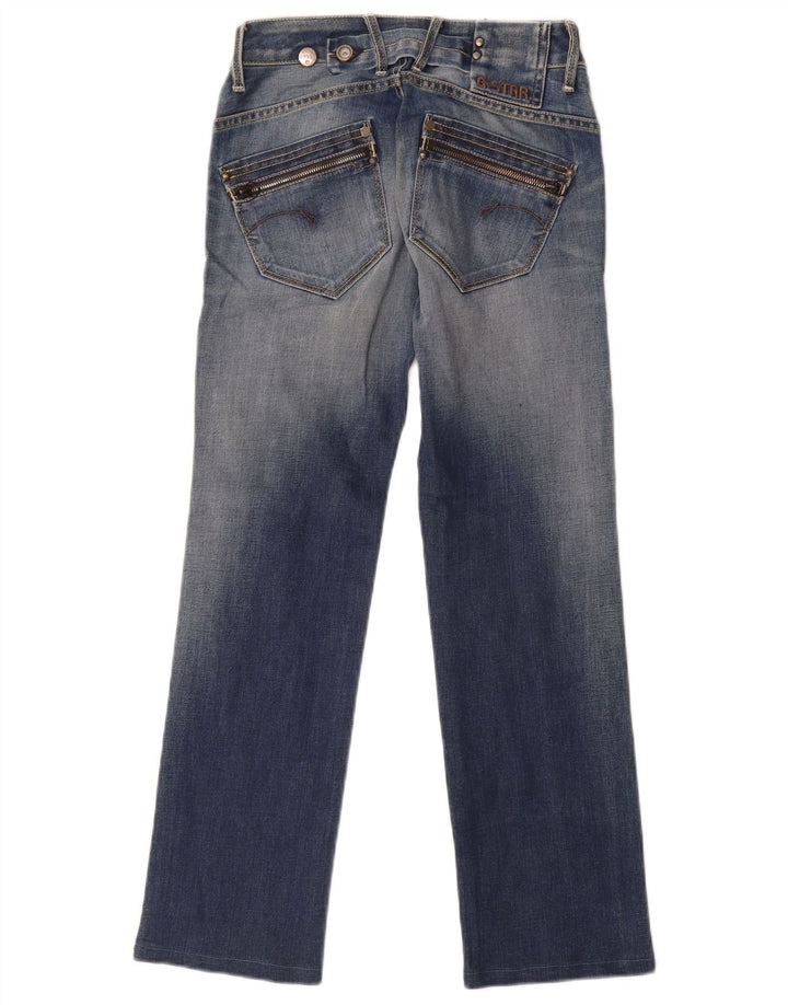 G-Star Womens Straight Jeans W24 L28 Blue Cotton