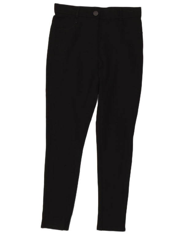 Zara Womens High Waist Skinny Casual Trousers Large W30 L27 Black Viscose