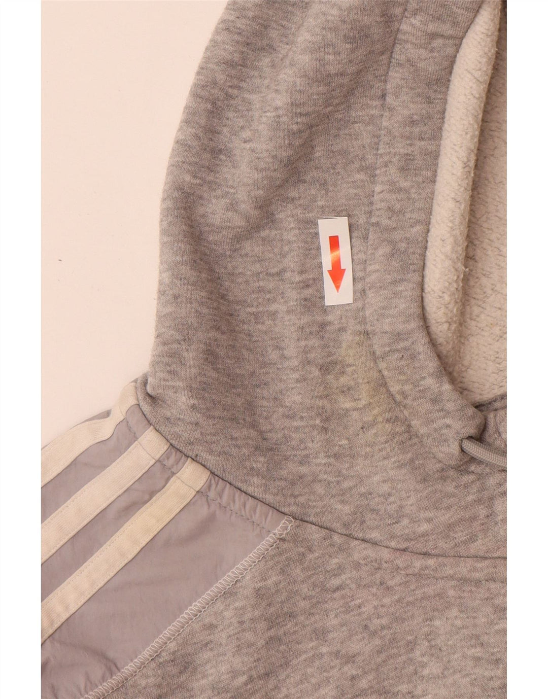 Adidas Mens Zip Hoodie Sweater Large Grey Cotton