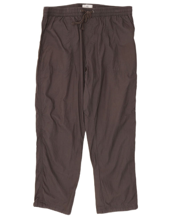 Marks & Spencer Mens Straight Chino Trousers Large W36 L29 Grey Cotton