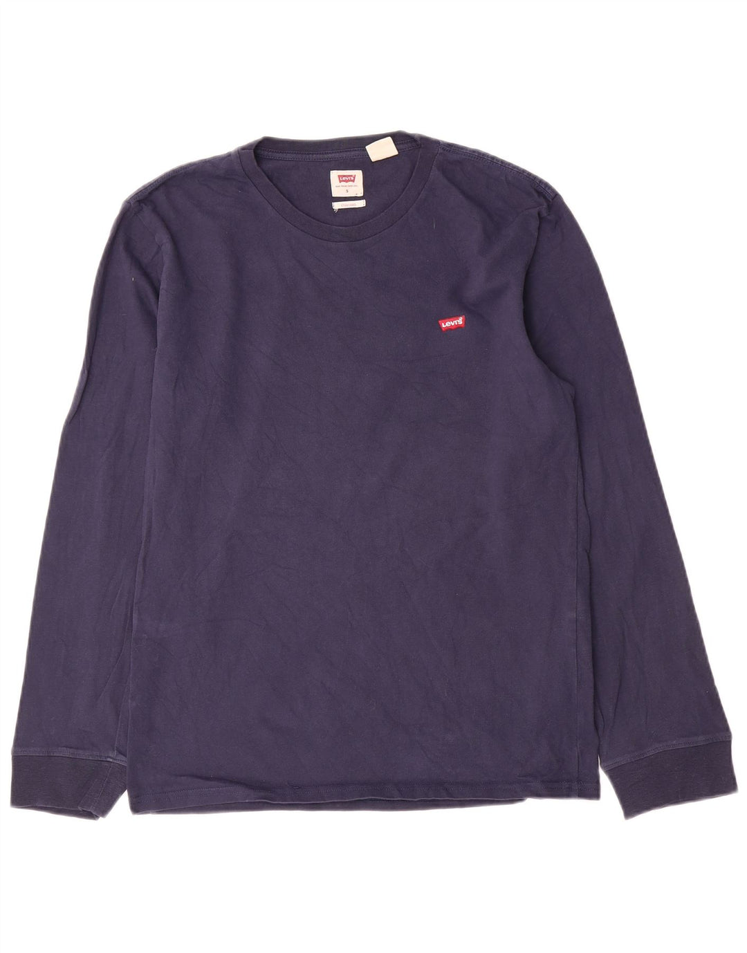 Levi's Mens Standard Fit Top Long Sleeve Small Navy Blue Cotton