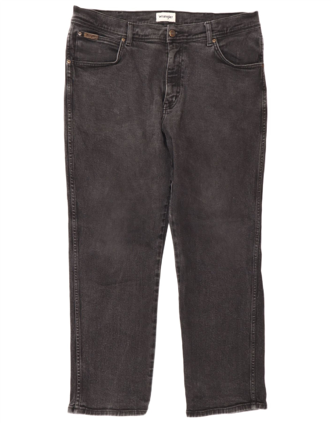 Wrangler Mens Texas Straight Jeans W40 L30 Grey Cotton