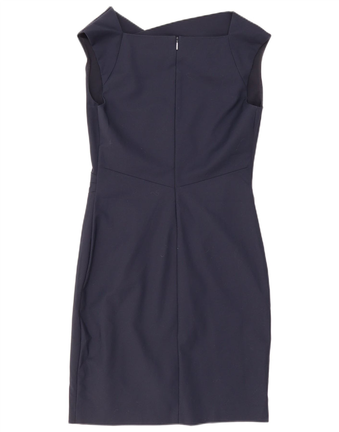 Armani Exchange Womens Sleeveless Sheath Dress US 8 Medium Navy Blue Cotton